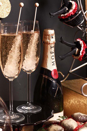 Recetas de cócteles con champán de Año Nuevo - Rock Candy Champagne