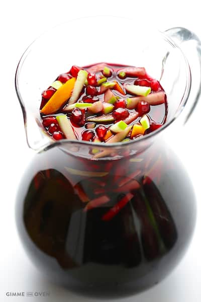 Sangría de vino tinto con granada y manzana verde |  Ingredientes para Hacer Sangría Roja |  Winetraveler.com