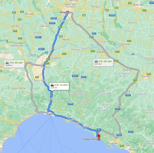 Cómo llegar a Cinque Terre y entre pueblos