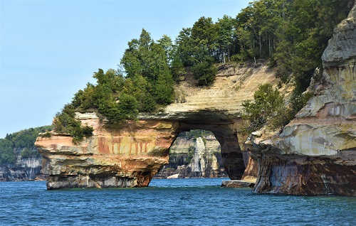 Pictured Rocks National Lakeshore a orillas del lago Superior.