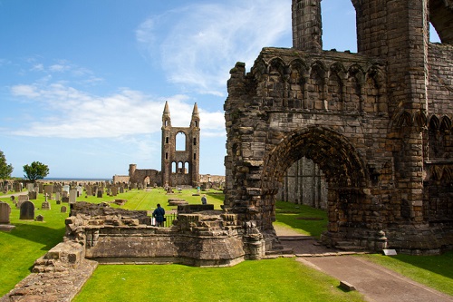 Las ruinas de la catedral de St. Andrews, Escocia