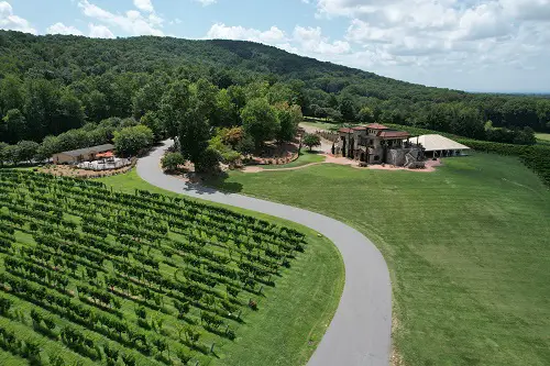 Vista aérea de Raffaldini Vineyards and Winery en NC