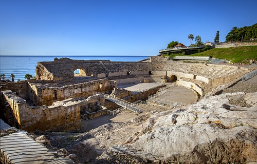 Anfiteatro romano antiguo en Tarragona, España