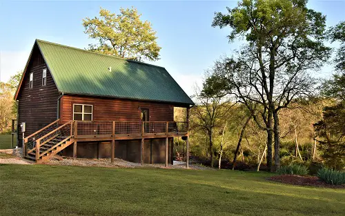 Cabaña de Arkansas en el río Caddo
