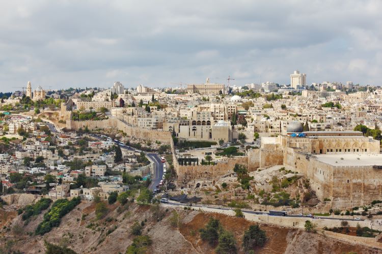 Ciudad vieja de Jerusalén desde el Monte de los Olivos