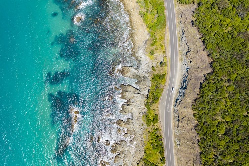 La gran carretera oceánica en Victoria, Australia.