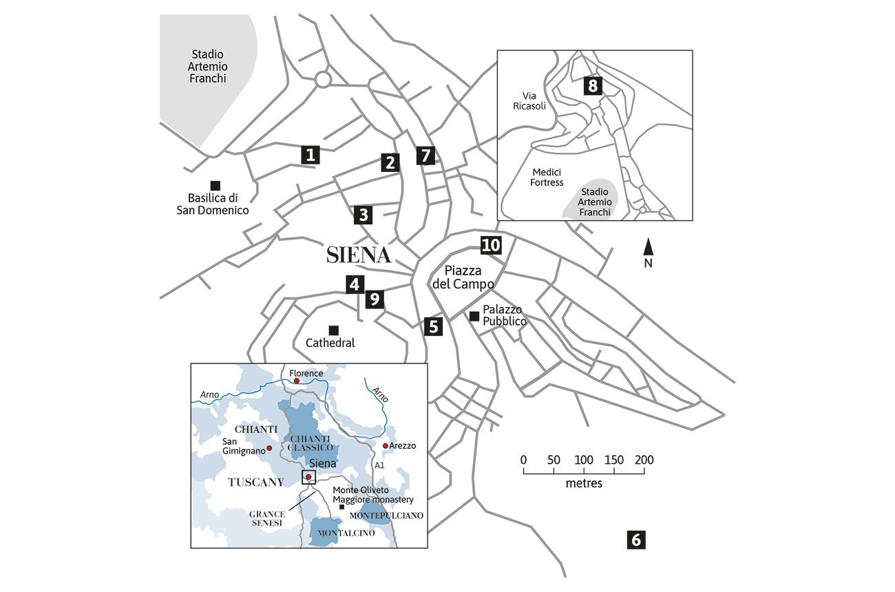 Siena mapa