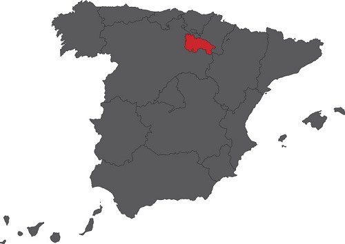 Mapa de ubicación de Rioja España